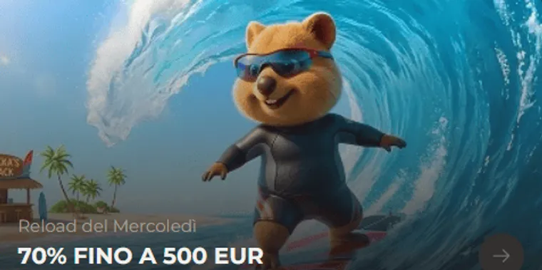 Reload del mercoledi 70 fino a 500 euro